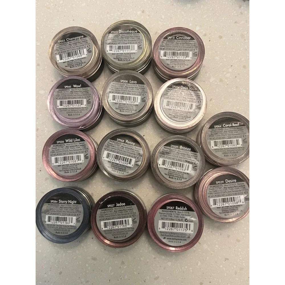 Bellapierre 15pc Shimmer Powder Set 2.35g Mineral‎ Eyeshadow Lot Assorted Shades